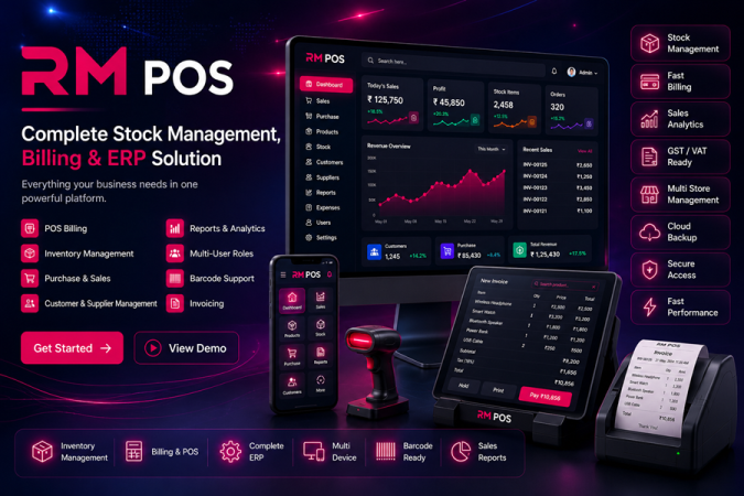 RM POS - Best ERP, Stock Management, Point of Sale & Invoicing application